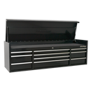 Topchest 10 Drawer 1830mm Heavy-Duty Black | Pipe Manufacturers Ltd..