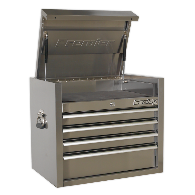 Topchest 4 Drawer 675mm Stainless Steel Heavy-Duty | Pipe Manufacturers Ltd..