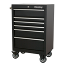 Rollcab 6 Drawer 675mm Heavy-Duty Black | Pipe Manufacturers Ltd..