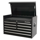 Topchest 8 Drawer 915mm Heavy-Duty Black | Pipe Manufacturers Ltd..
