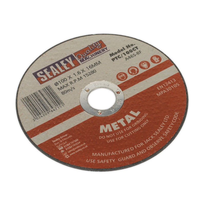 Cutting Disc ¯100 x 1.6mm 16mm Bore | Pipe Manufacturers Ltd..