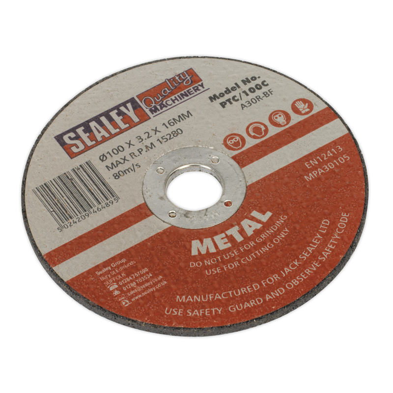 Cutting Disc ¯100 x 3mm 16mm Bore | Pipe Manufacturers Ltd..