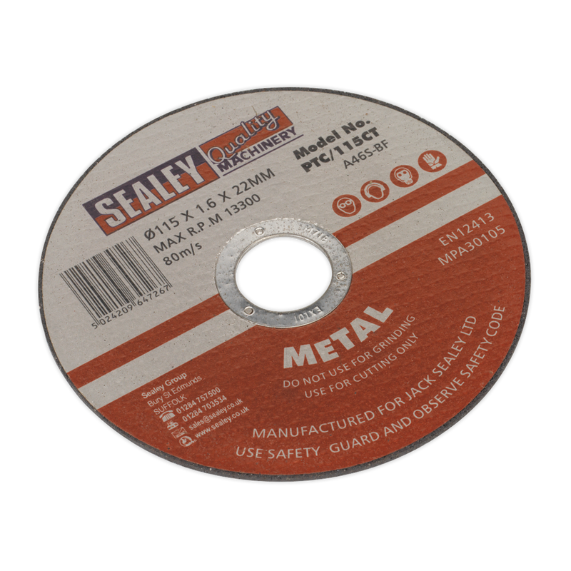 Cutting Disc ¯115 x 1.6mm 22mm Bore | Pipe Manufacturers Ltd..