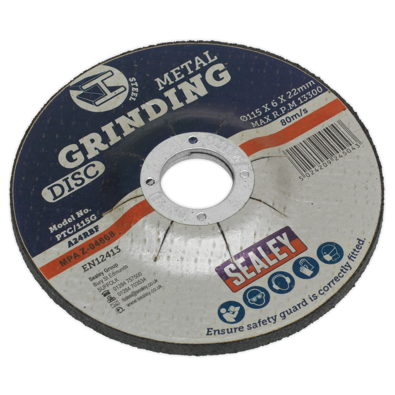 Grinding Disc ¯115 x 6mm ¯22mm Bore | Pipe Manufacturers Ltd..