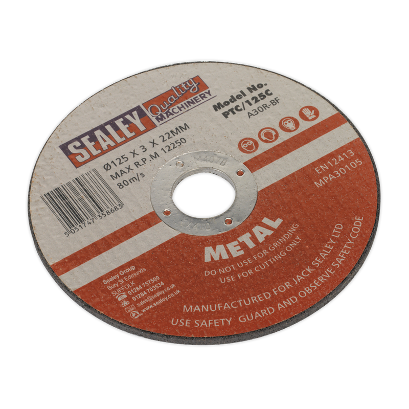 Cutting Disc ¯125 x 3mm 22mm Bore | Pipe Manufacturers Ltd..