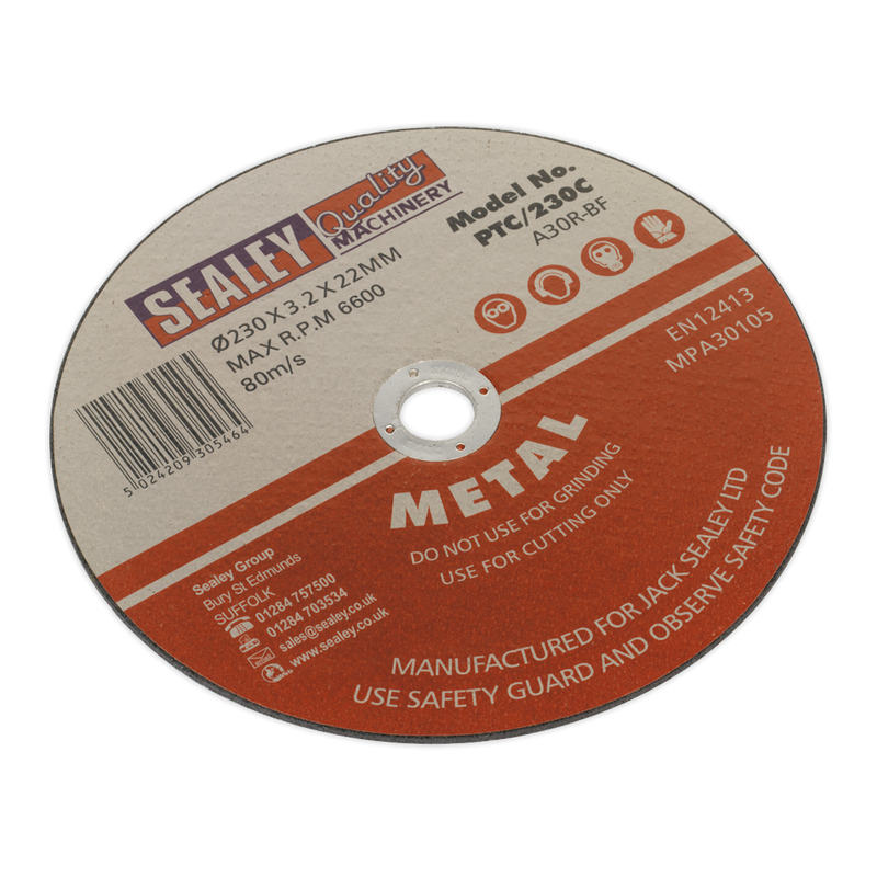 Cutting Disc ¯230 x 3mm 22mm Bore | Pipe Manufacturers Ltd..