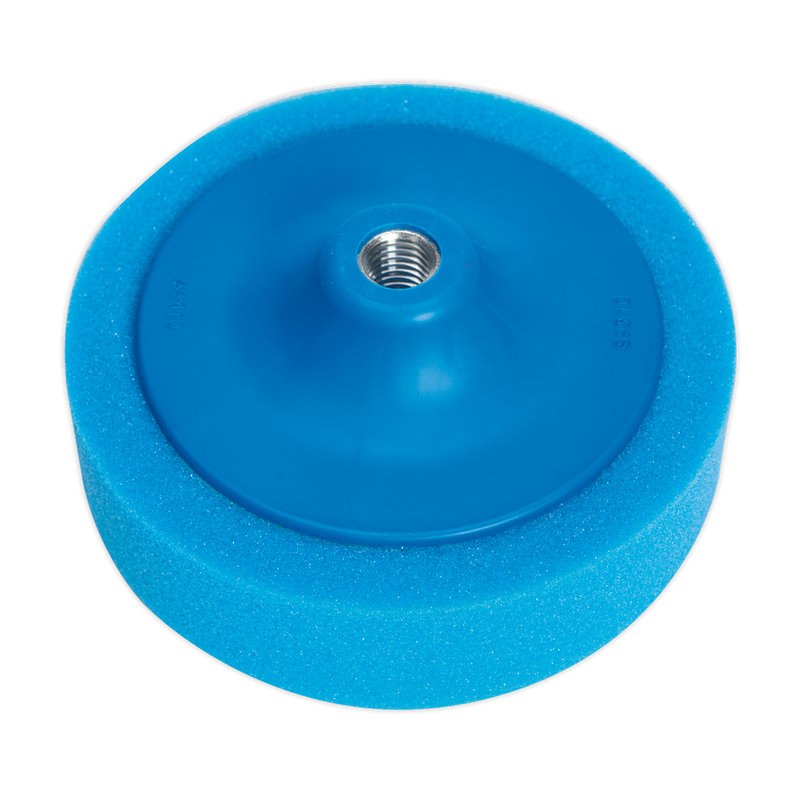 Buffing & Polishing Foam Head ¯150 x 50mm 5/8"UNC Blue/Medium | Pipe Manufacturers Ltd..