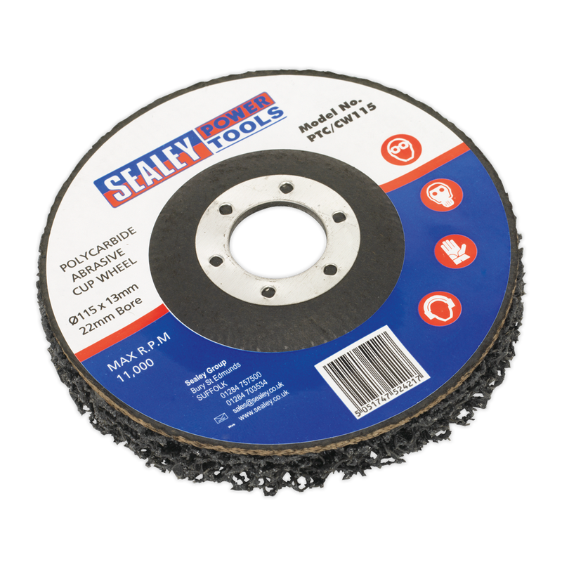 Polycarbide Cup Wheel ¯115 x 13 x 22mm | Pipe Manufacturers Ltd..