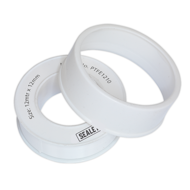 PTFE Thread Sealing Tape 12mm x 12m Pack of 10 | Pipe Manufacturers Ltd..
