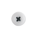 Numberplate Screw Plastic Enclosed Head 4.8 x 18mm White Pack of 50 | Pipe Manufacturers Ltd..