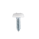 Numberplate Screw Plastic Enclosed Head 4.8 x 18mm White Pack of 50 | Pipe Manufacturers Ltd..