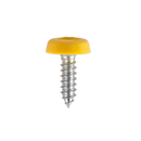 Numberplate Screw Plastic Enclosed Head 4.8 x 18mm Yellow Pack of 50 | Pipe Manufacturers Ltd..