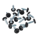 Numberplate Screw Plastic Enclosed Head 4.8 x 18mm Black Pack of 50 | Pipe Manufacturers Ltd..