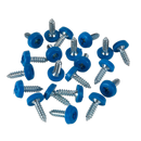 Numberplate Screw Plastic Enclosed Head 4.8 x 18mm Blue Pack of 50 | Pipe Manufacturers Ltd..