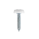 Numberplate Screw Plastic Enclosed Head 4.8 x 24mm White Pack of 50 | Pipe Manufacturers Ltd..