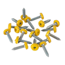 Numberplate Screw Plastic Enclosed Head 4.8 x 24mm Yellow Pack of 50 | Pipe Manufacturers Ltd..