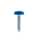 Numberplate Screw Plastic Enclosed Head 4.8 x 24mm Blue Pack of 50 | Pipe Manufacturers Ltd..