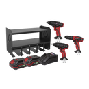 20V Power Tool Storage Rack 3 Tool Combo | Pipe Manufacturers Ltd..