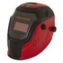 Auto Darkening Welding Helmet Shade 9-13 - Red | Pipe Manufacturers Ltd..