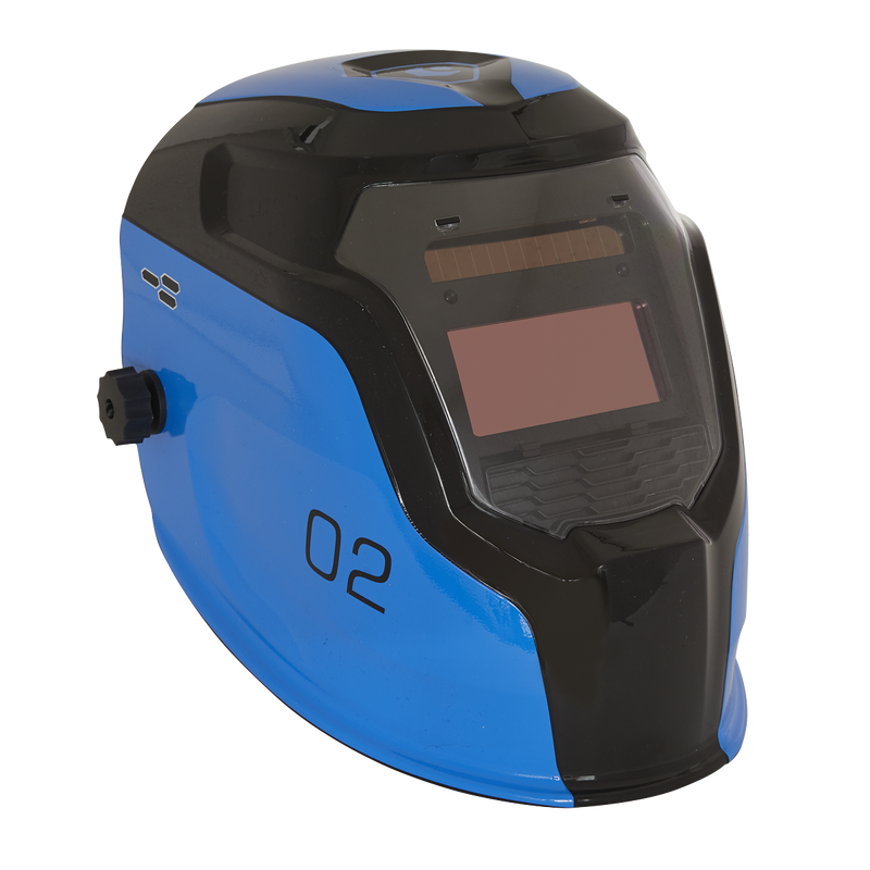Auto Darkening Welding Helmet Shade 9-13 - Blue | Pipe Manufacturers Ltd..