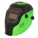 Auto Darkening Welding Helmet Shade 9-13 - Green | Pipe Manufacturers Ltd..