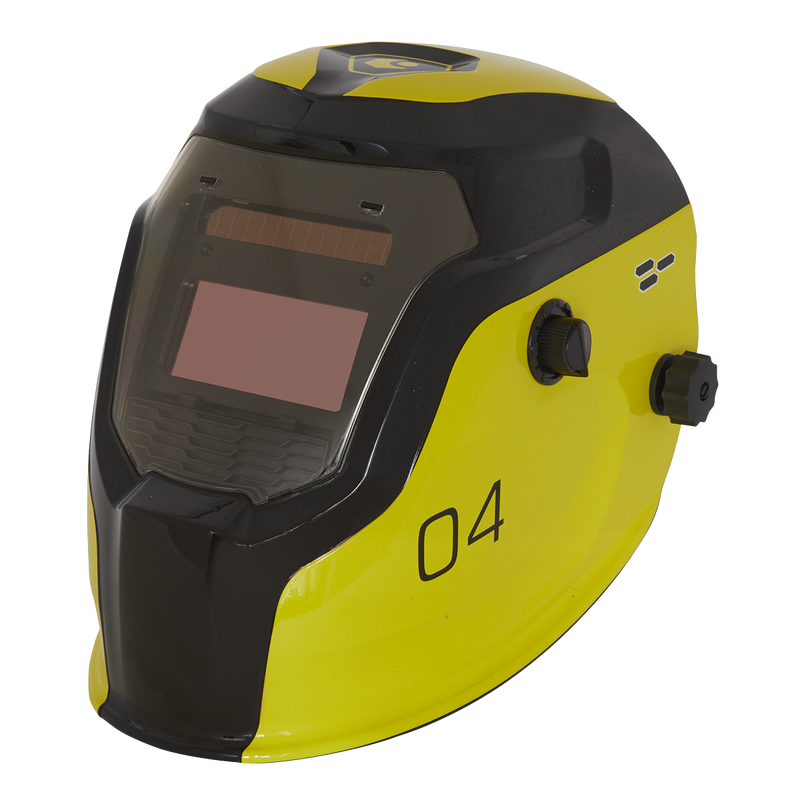 Auto Darkening Welding Helmet Shade 9-13 - Yellow | Pipe Manufacturers Ltd..