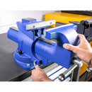 Vice 200mm Quick Action Swivel Base Cast Iron | Pipe Manufacturers Ltd..