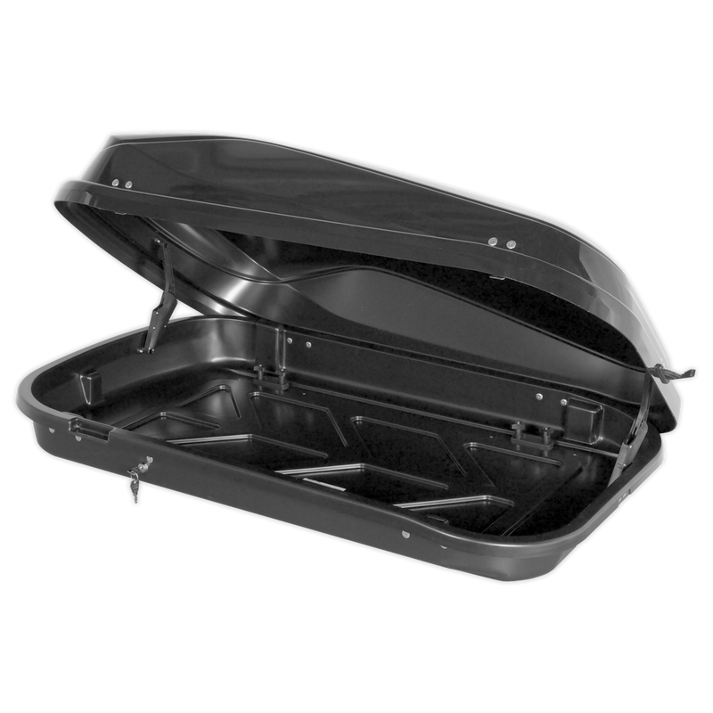 Roof Box Gloss Black 320ltr 50kg Max Capacity | Pipe Manufacturers Ltd..