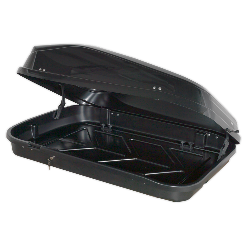Roof Box Gloss Black 420ltr 50kg Max Capacity | Pipe Manufacturers Ltd..