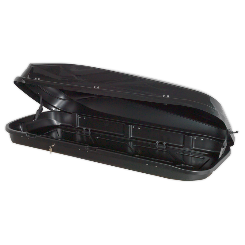 Roof Box Gloss Black 480ltr 50kg Max Capacity | Pipe Manufacturers Ltd..