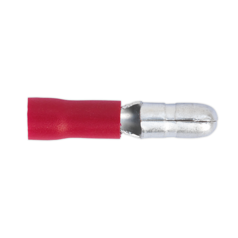 Bullet Terminal ¯4mm Male Red Pack of 100 | Pipe Manufacturers Ltd..