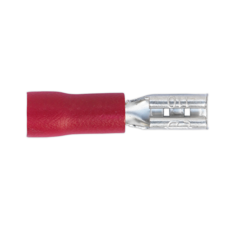 Push-On Terminal 2.8mm Female Red Pack of 100 | Pipe Manufacturers Ltd..