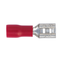 Push-On Terminal 4.8mm Female Red Pack of 100 | Pipe Manufacturers Ltd..