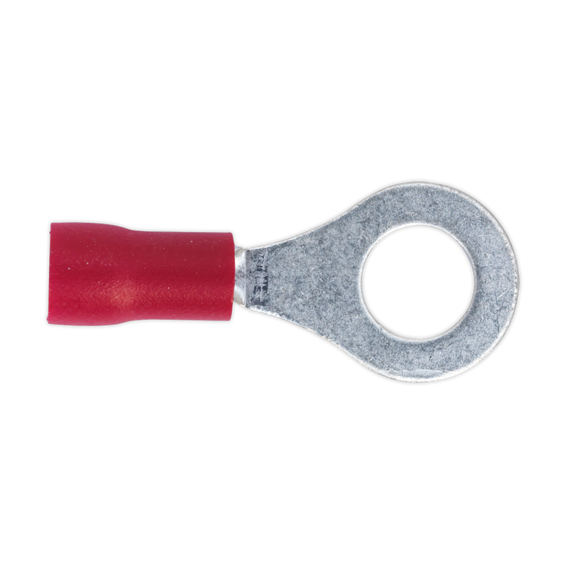 Easy-Entry Ring Terminal ¯6.4mm (1/4") Red Pack of 100 | Pipe Manufacturers Ltd..