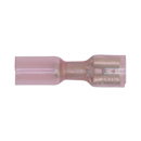 Heat Shrink Push-On Terminal 6.4mm Female Red Pack of 25 | Pipe Manufacturers Ltd..