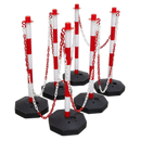 Red/White Post & Chain Kit 25m | Pipe Manufacturers Ltd..