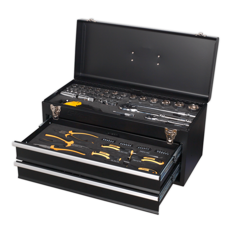 Portable Tool Chest 2 Drawer with 90pc Tool Kit | Pipe Manufacturers Ltd..