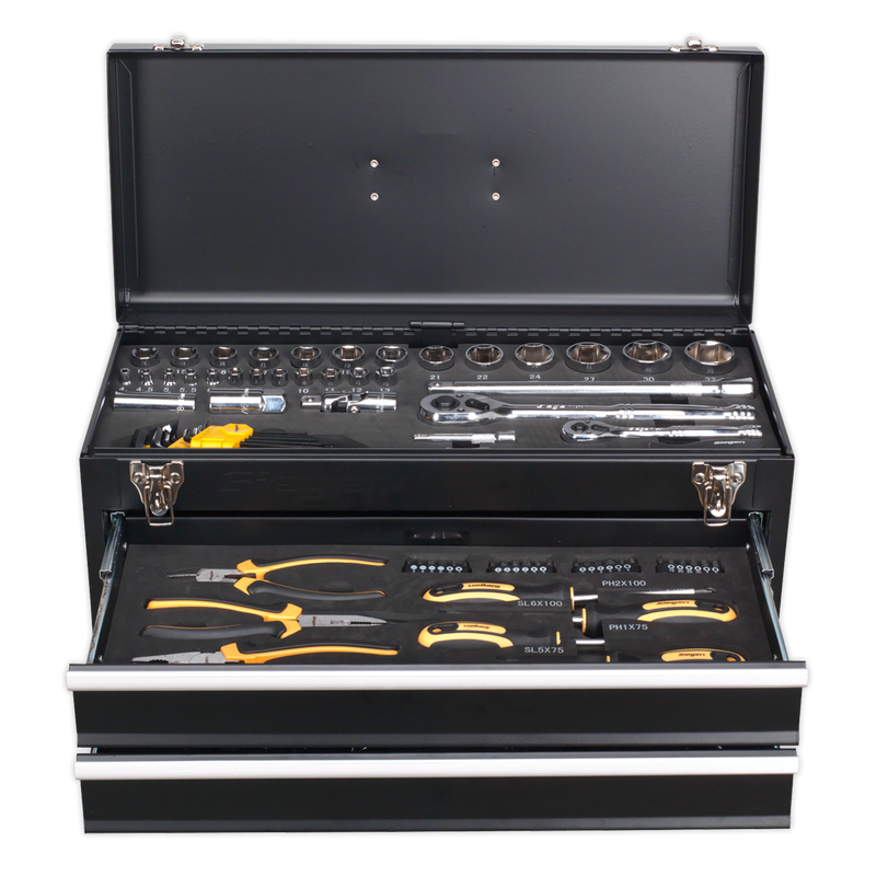 Portable Tool Chest 2 Drawer with 90pc Tool Kit | Pipe Manufacturers Ltd..