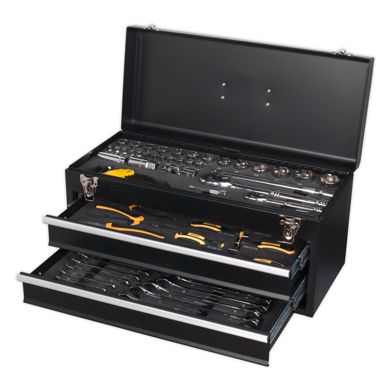 Portable Tool Chest 2 Drawer with 90pc Tool Kit | Pipe Manufacturers Ltd..