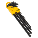 Ball-End Hex Key Set 9pc Extra Long Metric | Pipe Manufacturers Ltd..