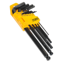 Ball-End Hex Key Set 9pc Long Imperial | Pipe Manufacturers Ltd..