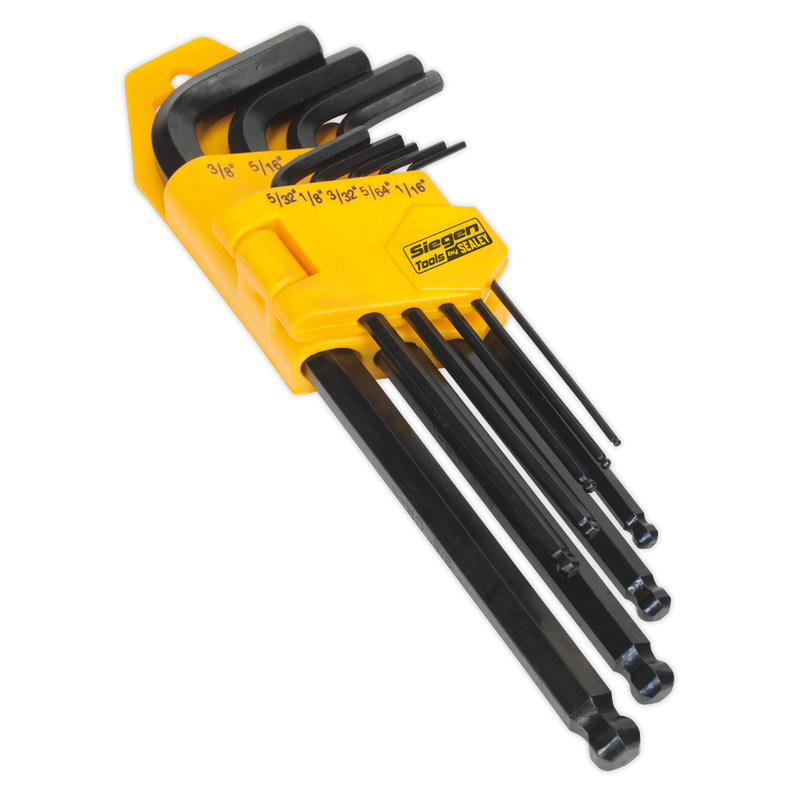 Ball-End Hex Key Set 9pc Long Imperial | Pipe Manufacturers Ltd..