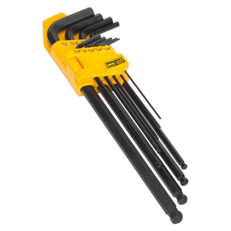 Ball-End Hex Key Set 9pc Extra Long Imperial | Pipe Manufacturers Ltd..
