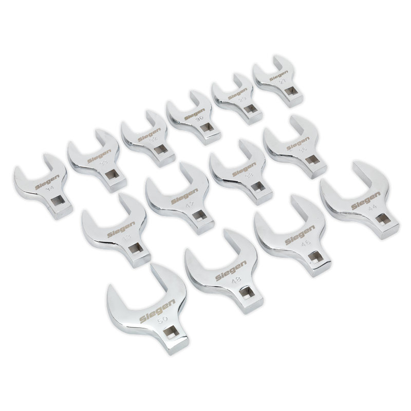 Crow's Foot Open End Spanner Set 14pc 1/2"Sq Drive Metric | Pipe Manufacturers Ltd..