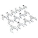 Crow's Foot Open End Spanner Set 14pc 1/2"Sq Drive Metric | Pipe Manufacturers Ltd..