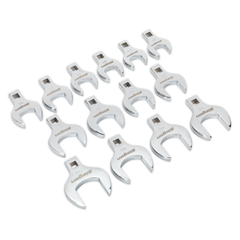 Crow's Foot Open End Spanner Set 14pc 1/2"Sq Drive Metric | Pipe Manufacturers Ltd..