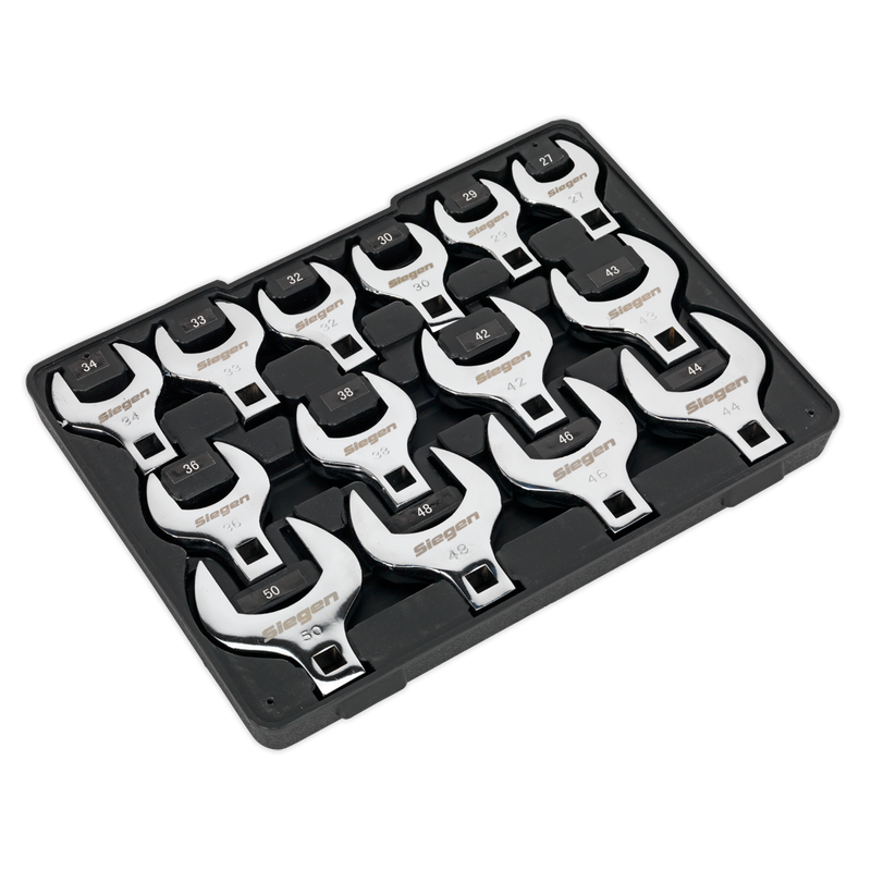 Crow's Foot Open End Spanner Set 14pc 1/2"Sq Drive Metric | Pipe Manufacturers Ltd..