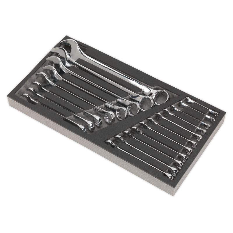 Tool Tray with Combination Spanner Set 19pc - Metric | Pipe Manufacturers Ltd..