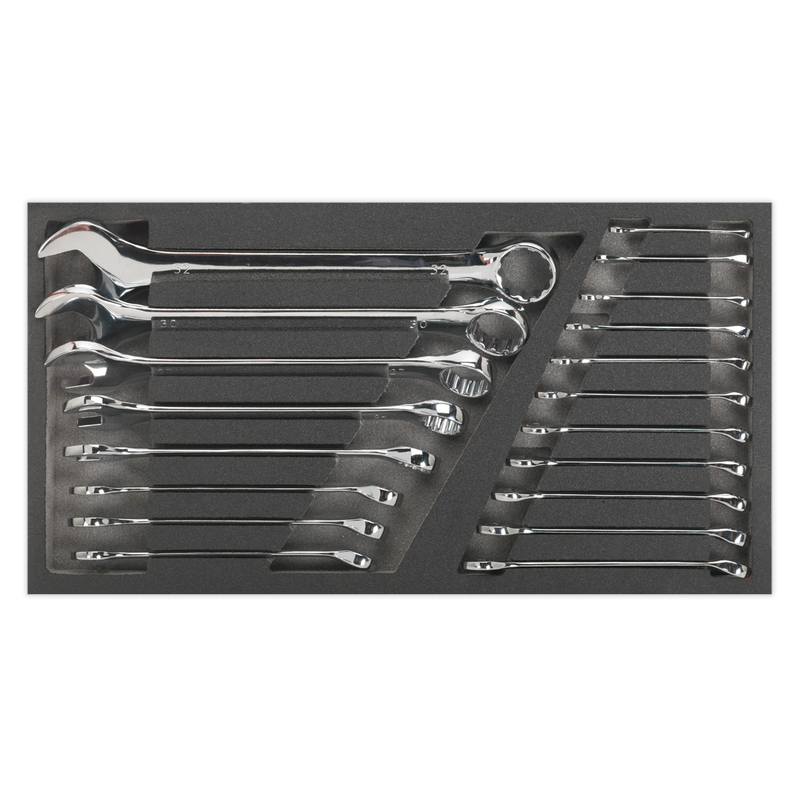 Tool Tray with Combination Spanner Set 19pc - Metric | Pipe Manufacturers Ltd..