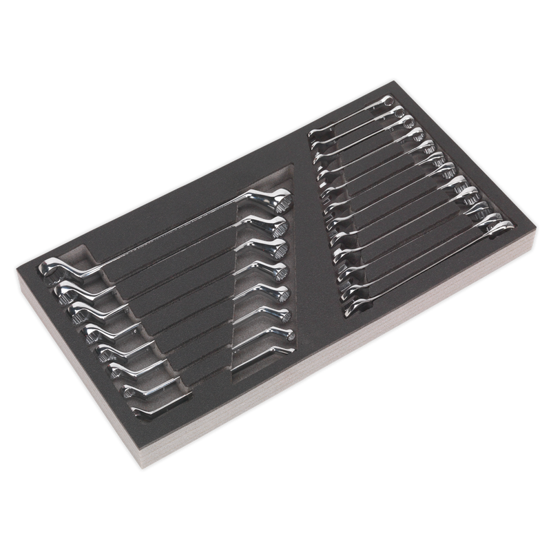 Tool Tray with Combination & Deep Offset Spanner Set 20pc - Metric | Pipe Manufacturers Ltd..